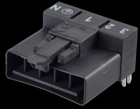 890-815/011-000 Mini PCB plug, for perfboard, angled, 5-pole