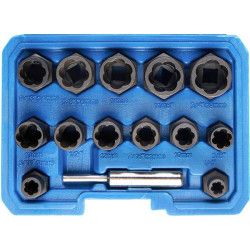 Kunzer 7SA14.1 Extractor Set 8-19 mm Includes 3/8" Socket Bits Multi-size