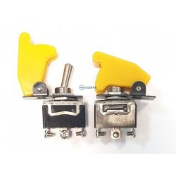 przełącznik dźwigniowy "lotniczy", SPDT, ON-ON żółty