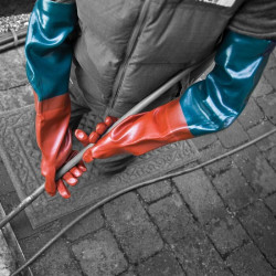 Rękawice robocze materiał: Bawełna zerwanie: 2 ścieranie: 4 zastosowanie: Odporność na działanie substancji chemicznych