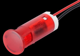 QS103XXHR220 Indicator LED, 220 V AC, 10 mm, wired, red