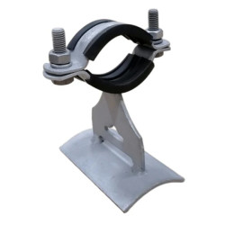 Uchwyt dystansowy na rurę i kabel słup wirowany UD 50 z podstawą na słup EPV, odsadzeniem 70mm, ocynk ogniowy