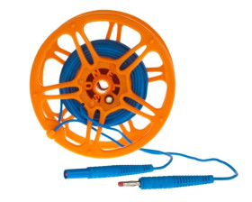 Przewód pomiarowy 25m niebieski na szpuli /wtyki bananowe/ WAPRZ025BUBBSZ