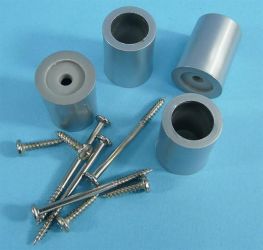 NÓŻKI KPL=4szt+ŚRUBKI 8szt WHI/BLA/SIL