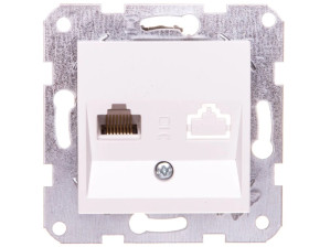 Karre Gniazdo Komputerowe 1xrj45 Kat. 5e, Kolor Biały / 90963632