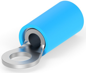 Insulated ring cable lug, 1.25-2.0 mm², AWG 16 to 14, 3.68 mm, M3.5, blue, 320561