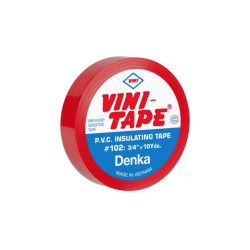 TAŚMA IZOLACYJNA CZERWONA 10y PVC VINI TAPE 0,15x19mmx10Y