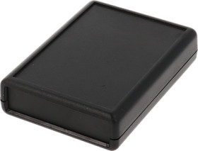 ABS handheld enclosure, (L x W x H) 91 x 66 x 21 mm, black (RAL 9005), IP54, 1593SBK