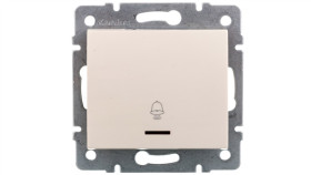 Logi Łącznik Zwierny Dzwonek Z Led Śrubowy 10Ax 250V Kremowy 021080103 25135
