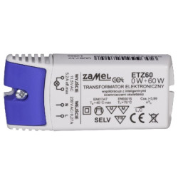 Transformator elektroniczny ETZ-60 0-60W 12V ZAMEL
