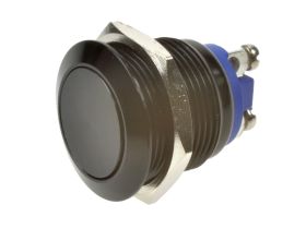 Przełącznik; przyciskowy; GQ19F-10/A; OFF-(ON); 1 tor; bez podświetlenia; monostabilny; na panel; 2A; 36V DC; 19mm; IP65; Onpow;