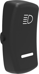 Klosz do przycisku, do użytku z: Przełączniki kołyskowe uszczelniane serii L, kolor: Biały, symbol: Światła drogowe