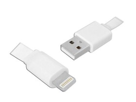 KABEL USB - IPHONE 8PIN 1M PLASKI, BIALY