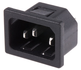 Złącze IEC IEC C14, na Zatrzask Męski 10A Proste Lutowane RS PRO