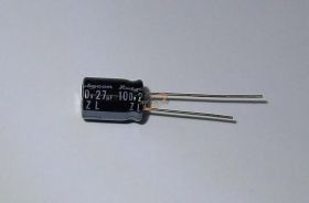 27U/100V KONDENSATOR ELEKTROLITYCZNY