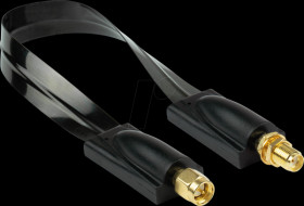 FD-S20MF Coaxial RF window feedthrough, SMA male / female, black, 0.2 m