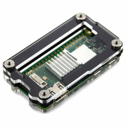 Zebra Zero GPIO Raspberry Pi Zero 2 Case - Black Ice
