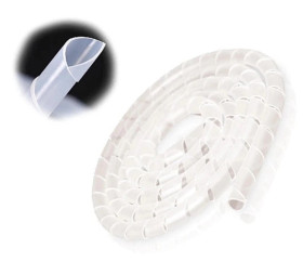 Organizer Maskownica Kabli Wąż Spiralny Spirala 15-100mm 10M Transparentny