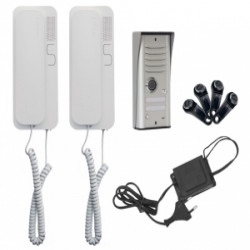 Zestaw domofonowy dwurodzinny COSMO szary COSMO 2 ALUMINIUM