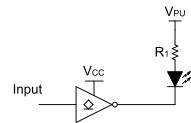 Radiation-tolerant, six-bit inverting open-drain fixed-direction level translator