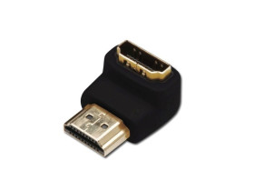 Adapter HDMI Highspeed 2.0 z Eth. kątowy Typ HDMI A/HDMI A, M/Ż czarny AK-330502-000-S AK-330502-000-S