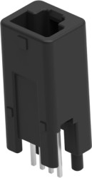 Plug, 4 pole, straight, 1 row, black, 1376515-1