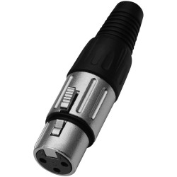 Monacor 348980 Monacor XLR-803/J XLR socket 3-pole panel mount durable black