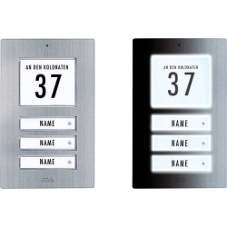 m-e modern-electronics 41067 Bell Panel Stainless Steel with LED Backlight