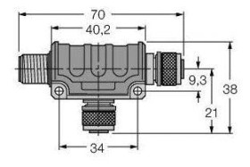 Turck 6602251 Rozdzielacz i adapter czujnika/aktuatora RSCS-2RKCS48, 1 szt.