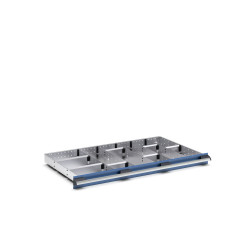 Zestaw przegródek Ściana działowa Srebrny Blacha stalowa for use with Szuflady, Dimensions1050 X 650 X 75mm Bott