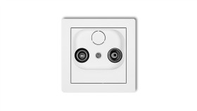 Deco Gniazdo Antenowe Rtv Końcowe 2Db Biały Dg2k