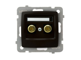 KARO Gniazdo głośnikowe pojedyncze czekoladowy metalik GGN-1S/m/40 OSPEL