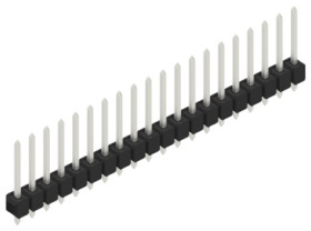 Pin header, 20 pole, pitch 2.54 mm, straight, black, 10054169