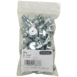 Pressol 16 837 FLAT LUBRICATING NIPPLE G 1/8&#x27;&#x27;-VZ 25 pcs Durable Steel