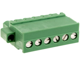 Wtyk śrubowy do płytek drukowanych 6P zielony MVSTBR 2,5/ 6-STF-5,08 1835135 /50szt./