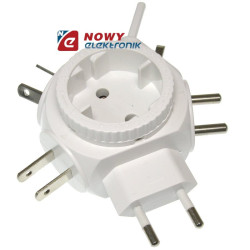 Adaptor podróżny uniw. LOGILINK zestaw na różne kraje m.in. Włochy