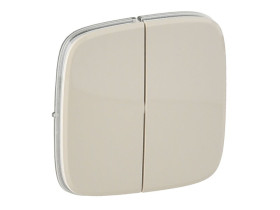 VALENA ALLURE Klawisz kremowy wyłącznika: schodowy podwójne lub świecznikowy lub przycisku podwójne przewyłącznikanego no/nc 755