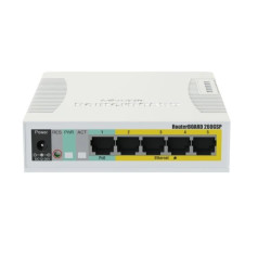 Switch CSS106-1G-4P-1S, 5x RJ45 1000Mb/s, 1x SFP, 4x Passive PoE MikroTik RB260GSP