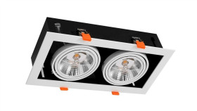 Oprawa Podtynkowa Plaza 2Xgu10 Ar111 Biała Ml4741 Milagro