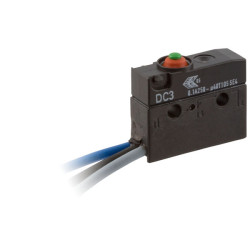 ZF DC3C-C3AA Microswitch SPDT 0.1A 250V AC, Button, Leads, IP67