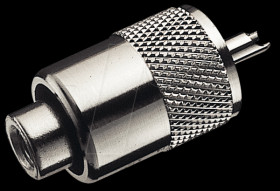 UHF plug, max. 5 mm cable diameter