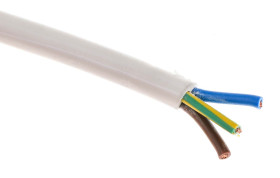 Kabel zasilający 3 Core PVC Sheath Biały 6.7mm od , 300 V