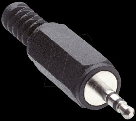 10396 Jack plug, 2.5 mm, stereo, with anti-kink protection