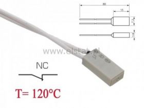 Termostat bimetaliczny plastik ( NC 6A 120°C 250V)