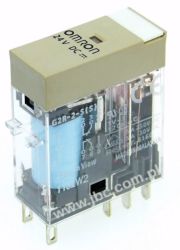 G2R-2-S 24DC(S), Przekaźnik, DPDT (2 styki), napięcie cewki 24VDC, obciążenie styku max. 5A, OMRON, G2R2S24DCS