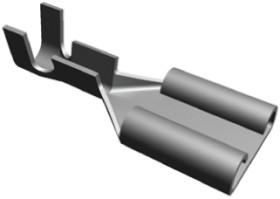 Konektor płaski Żeński 6.35 x 0.81mm długość 21.46mm Izolacja: Nieizolowane Cyna