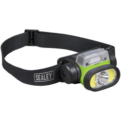 Sealey HT400LED Rechargeable Head Torch with Auto-Sensor 5W &amp; 3W COB LED