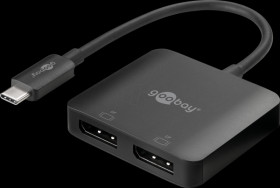 60171 Adapter USB C &gt; 2x DP, 4K at 60 Hz, 12 cm