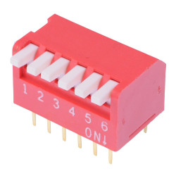 DPL06X APEM 6-Way Long Piano DIP Switch 2.54mm SPST
