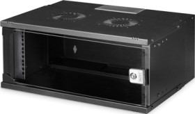 19 inch wall enclosure, 4 U, (W x H x D) 540 x 240 x 400 mm, sheet steel, black, DN-49201